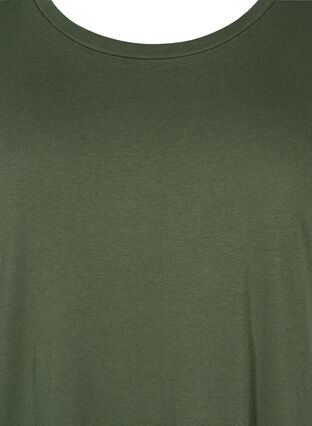 Puuvillainen t-paitamekko halkioilla, Thyme, Packshot image number 2