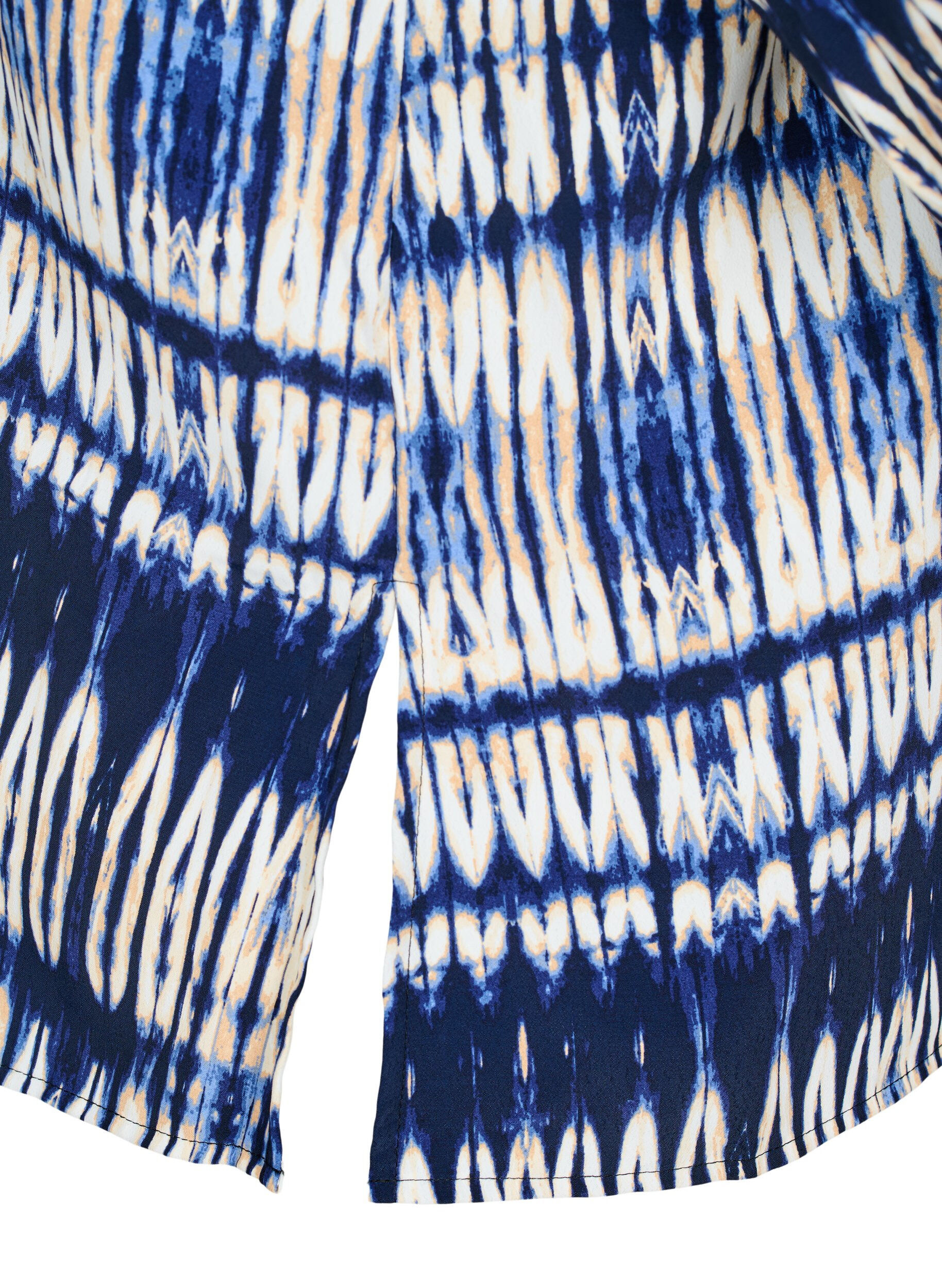 Zizzi Raidallinen paita, Sininen, Packshot image number 3