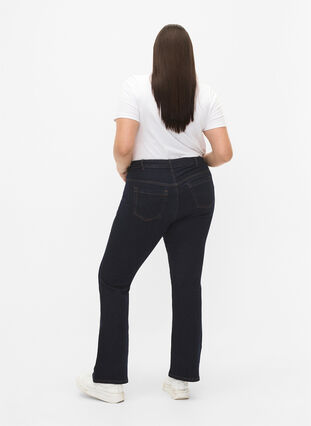 Korkeavyötäröiset Ellen bootcut-farkut, Raw Unwash, Model image number 1