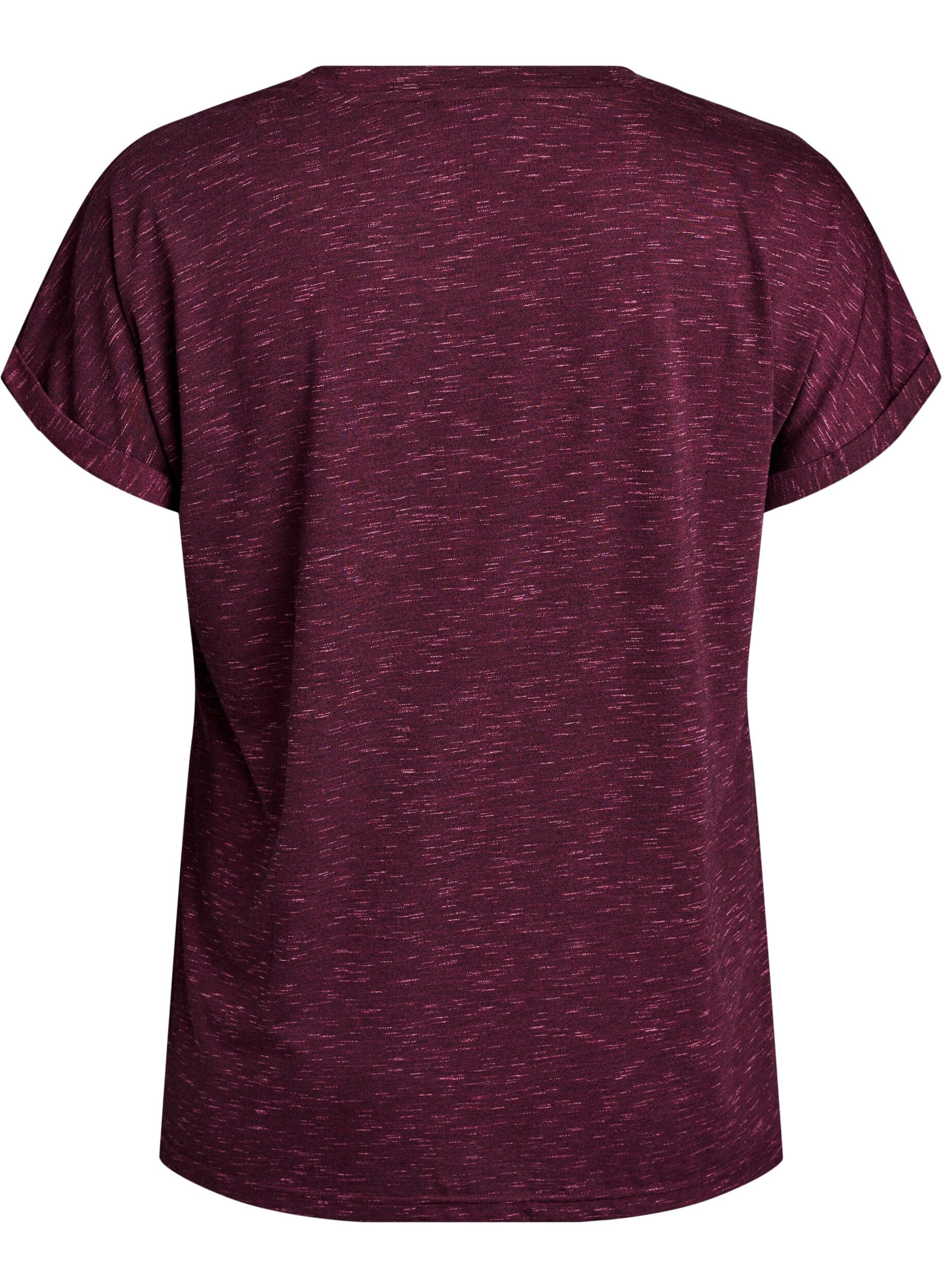 ZizziRento treenipaita lyhyill&auml; hihoilla, Tumma Bordeaux, Packshot image number 1