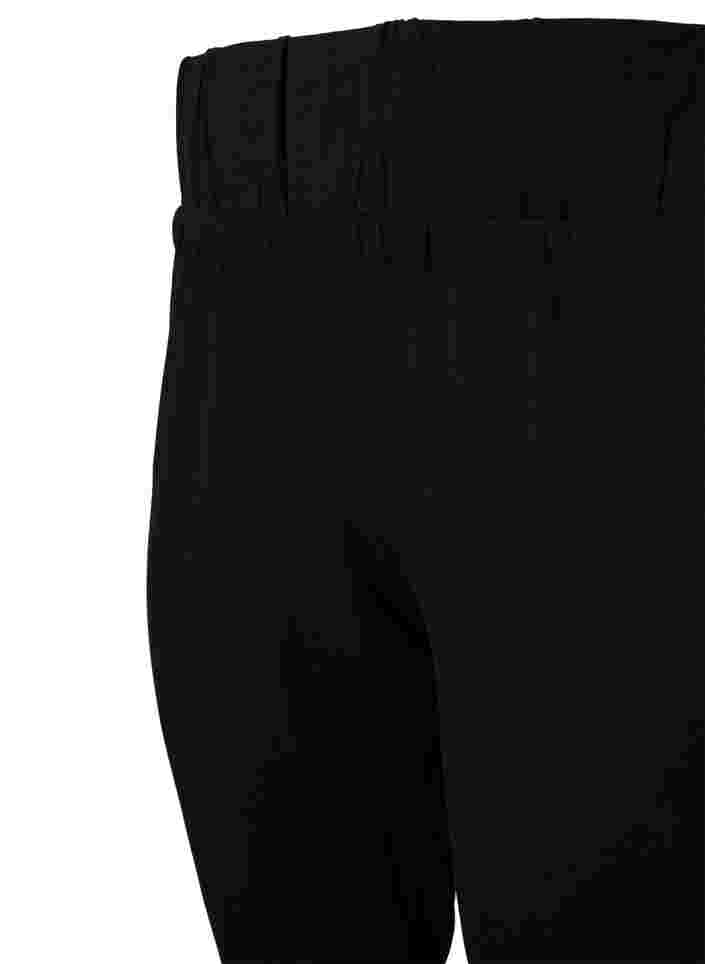 Yksiväriset housut puuvillasta, Black, Packshot image number 2