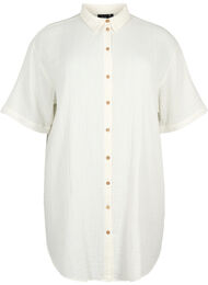 Lyhythihainen paita, jossa on napit, Off-White