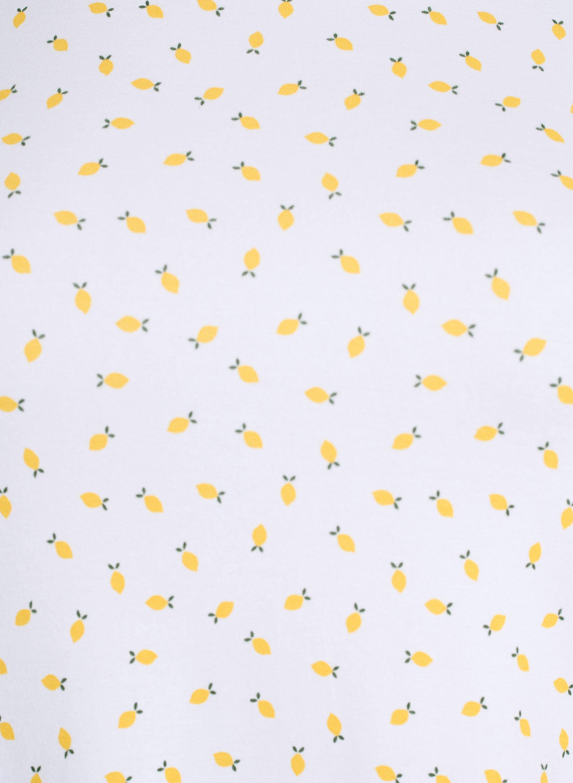 Zizzi Puuvillainen T-paita kauttaaltaan printill&auml;, Valkoinen, Packshot image number 2