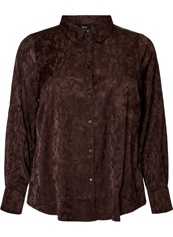 Paita samans&auml;vyisell&auml; paisley-kuviolla, Ruskea, Packshot image number 0