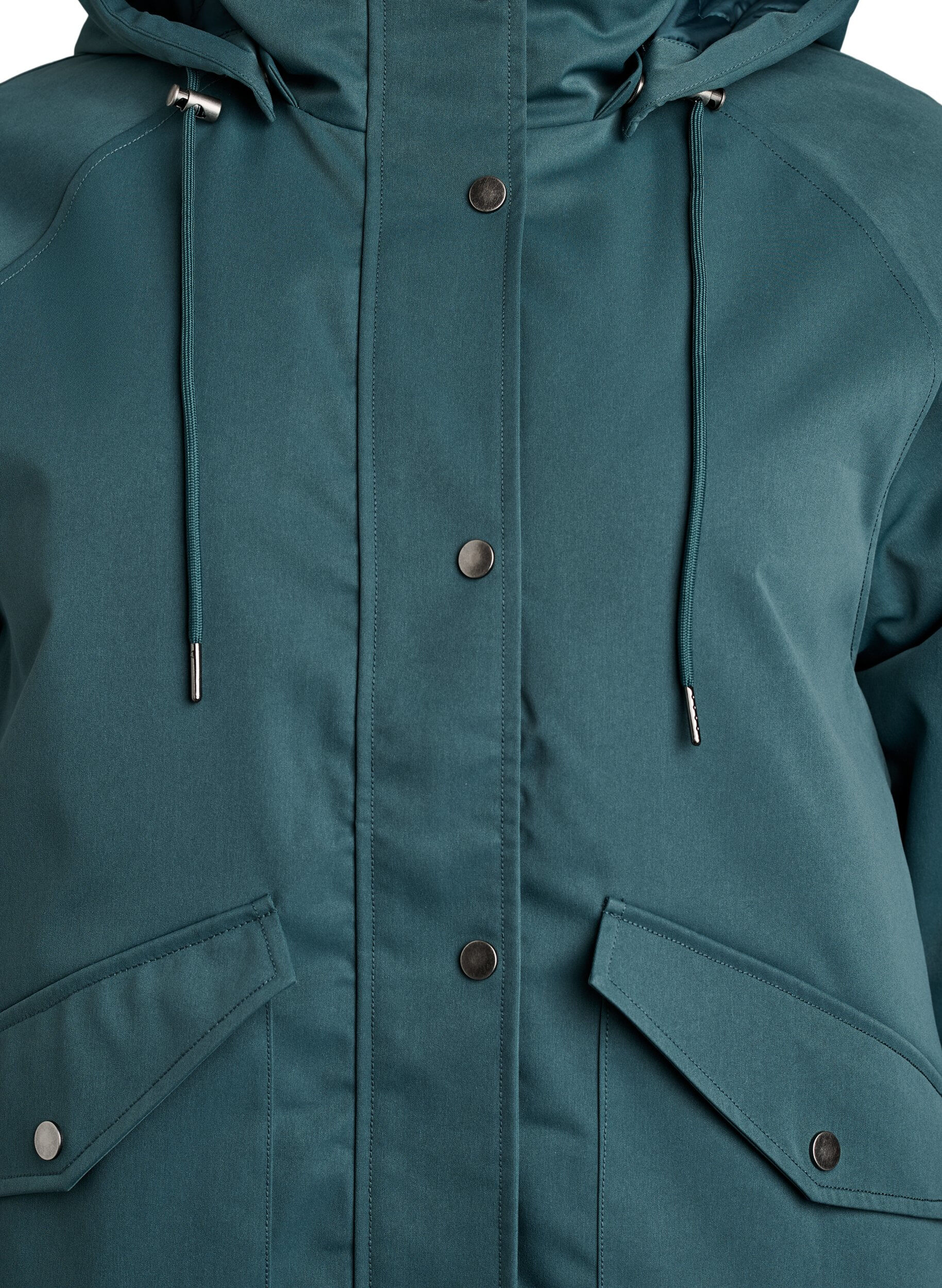 ZizziTopattu parka irrotettavalla hupulla, Vihre&auml;, Packshot image number 2