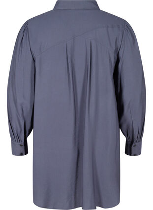 Pitkä yksivärinen paita viskoosisekoitteesta, Odysses Gray, Packshot image number 1