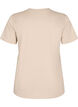 Puuvillainen perus-T-paita, jossa on py&ouml;re&auml; kaula-aukko, Beige, Packshot image number 1