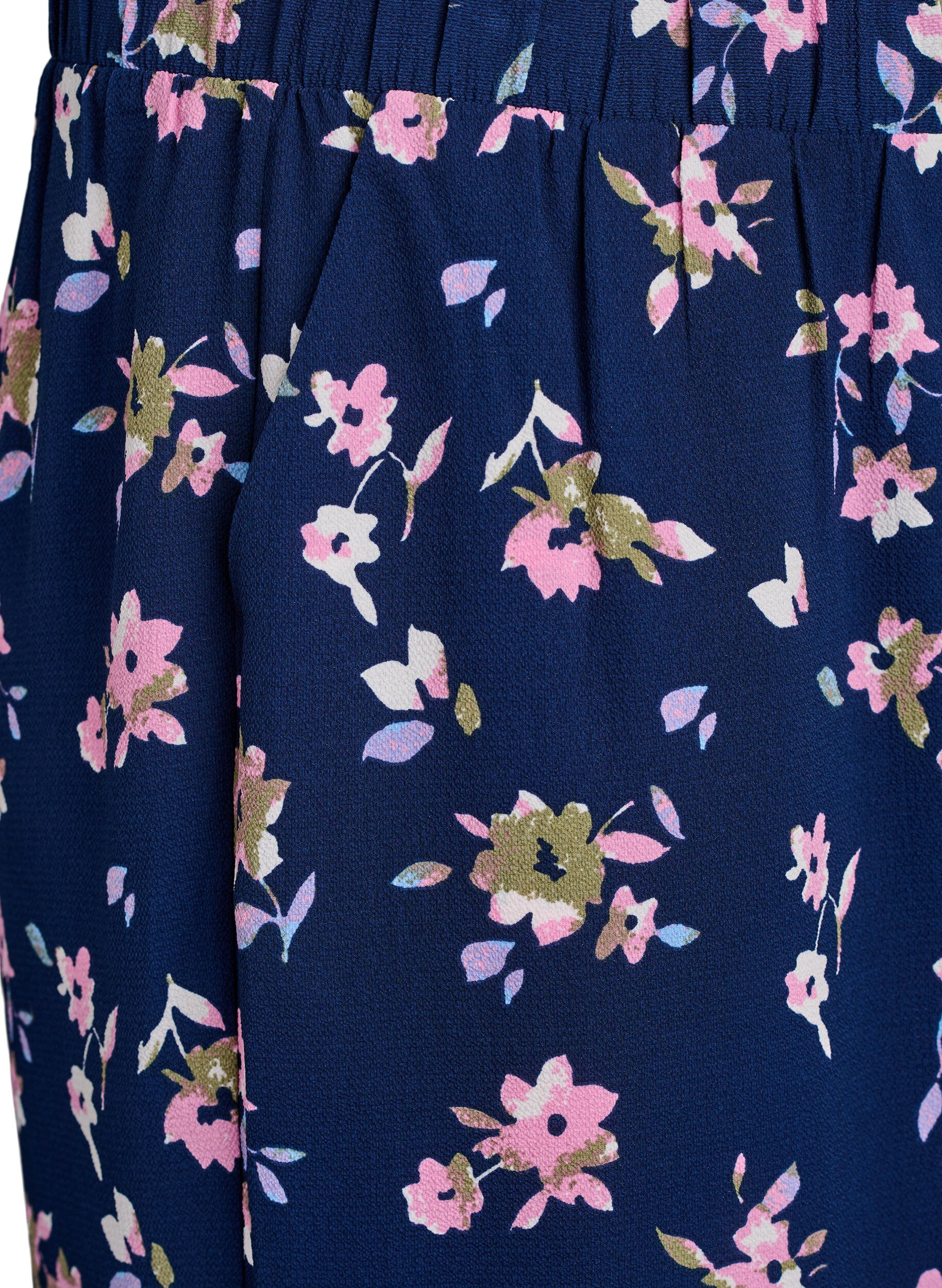ZizziCulottes-housut kuosilla, Sininen, Packshot image number 2