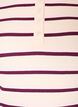 Raitakuosinen ribattu T-paita nappiyksityiskohdalla, Violetti, Packshot image number 2
