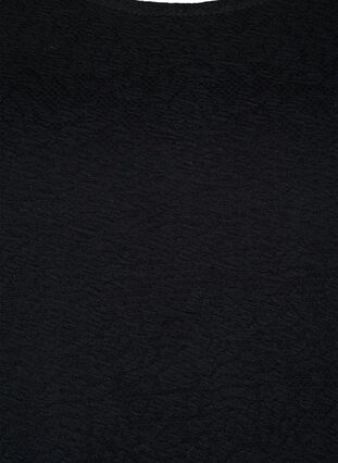 Pitkähihainen kuvioitu pusero, Black, Packshot image number 2