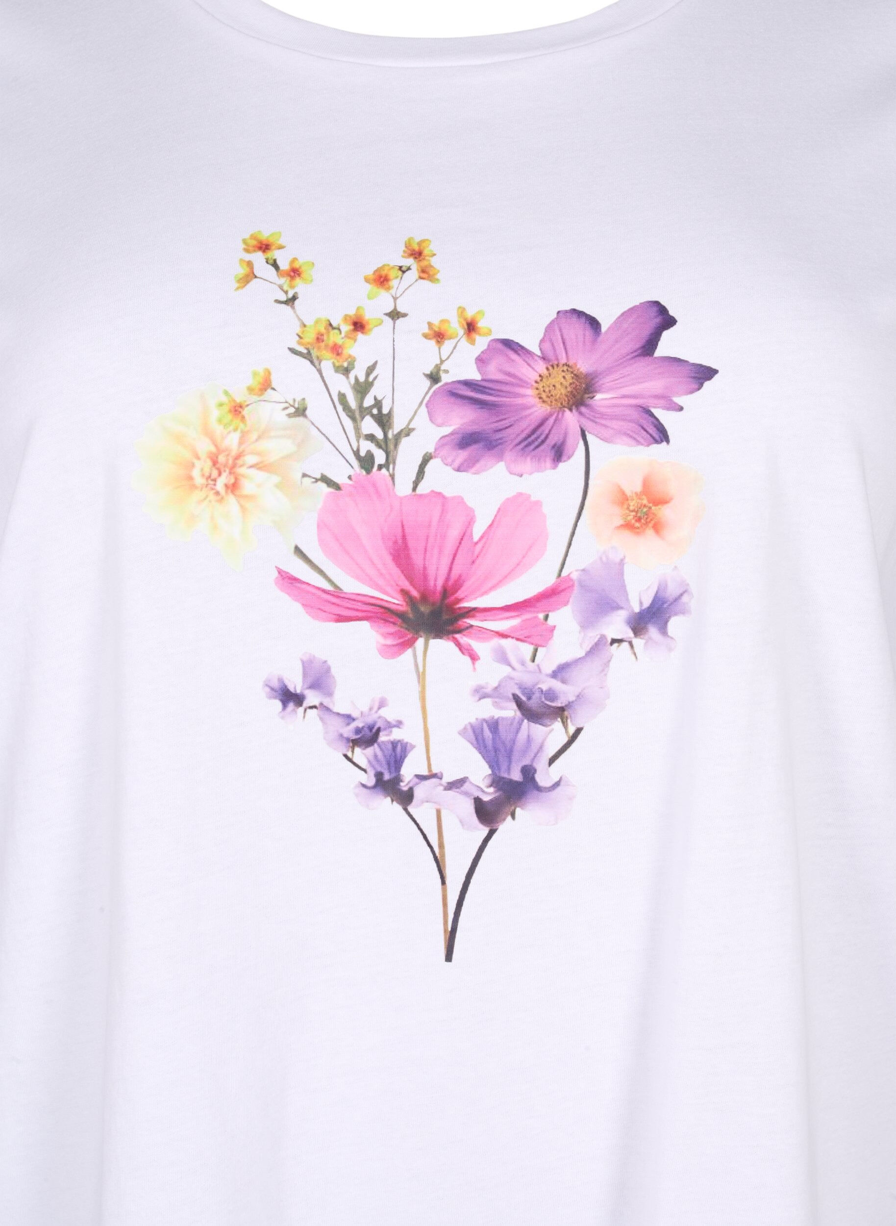Zizzi T-paidat kukkakuviolla, Bright W. w. Flower, Packshot image number 2