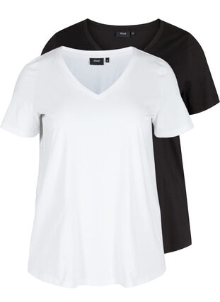 2 perus t-paitaa puuvillasta, Bright White, Packshot image number 0