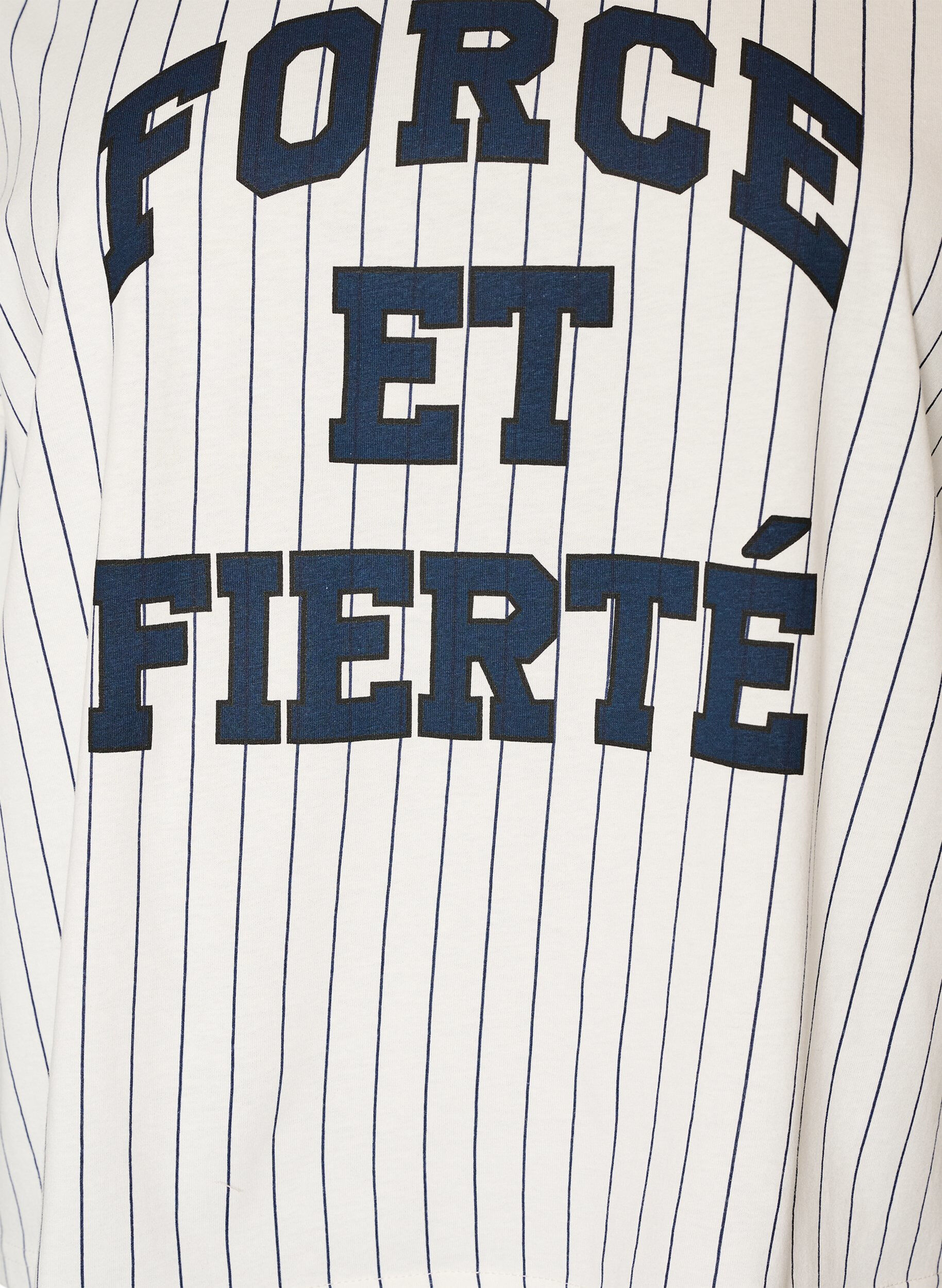 ZizziBoxy T-paita raidoilla ja statement-printill&auml;, Valkoinen, Packshot image number 2