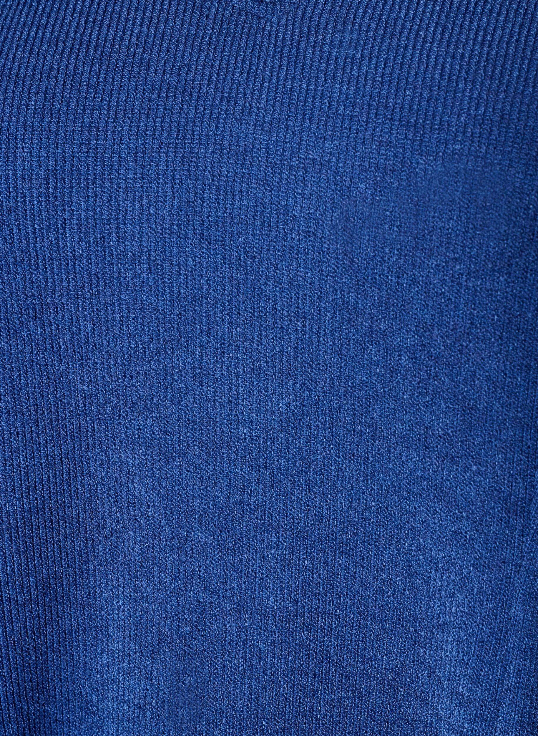 ZizziJerseypusero ribatulla pinnalla ja A-linjaisella mallilla, Sininen, Packshot image number 2