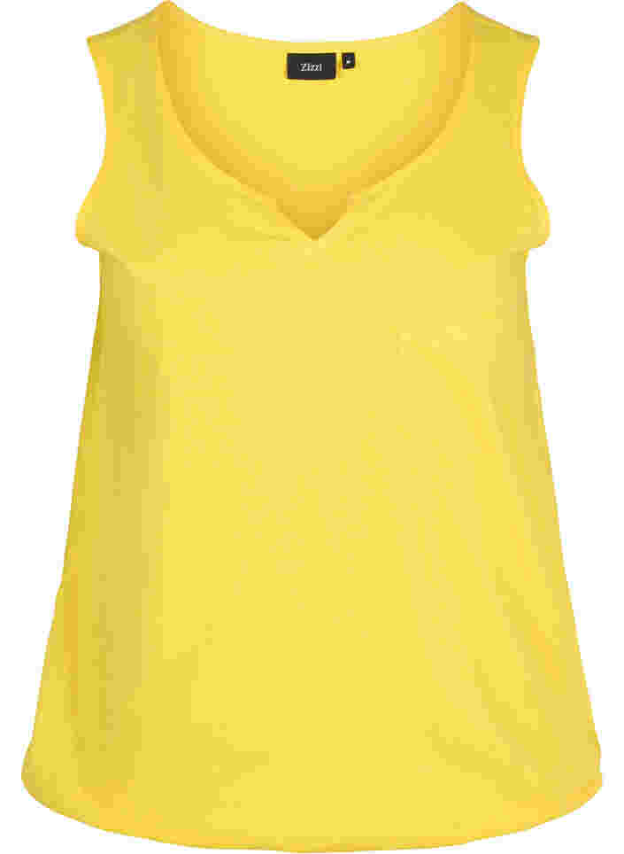 Puuvillatoppi joustavalla helmalla, Primrose Yellow, Packshot image number 0