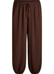 Korkeavy&ouml;t&auml;r&ouml;iset balloon-housut, Ruskea