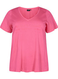 Puuvillainen lyhythihainen t-paita painatuksella, Hot Pink w. Be