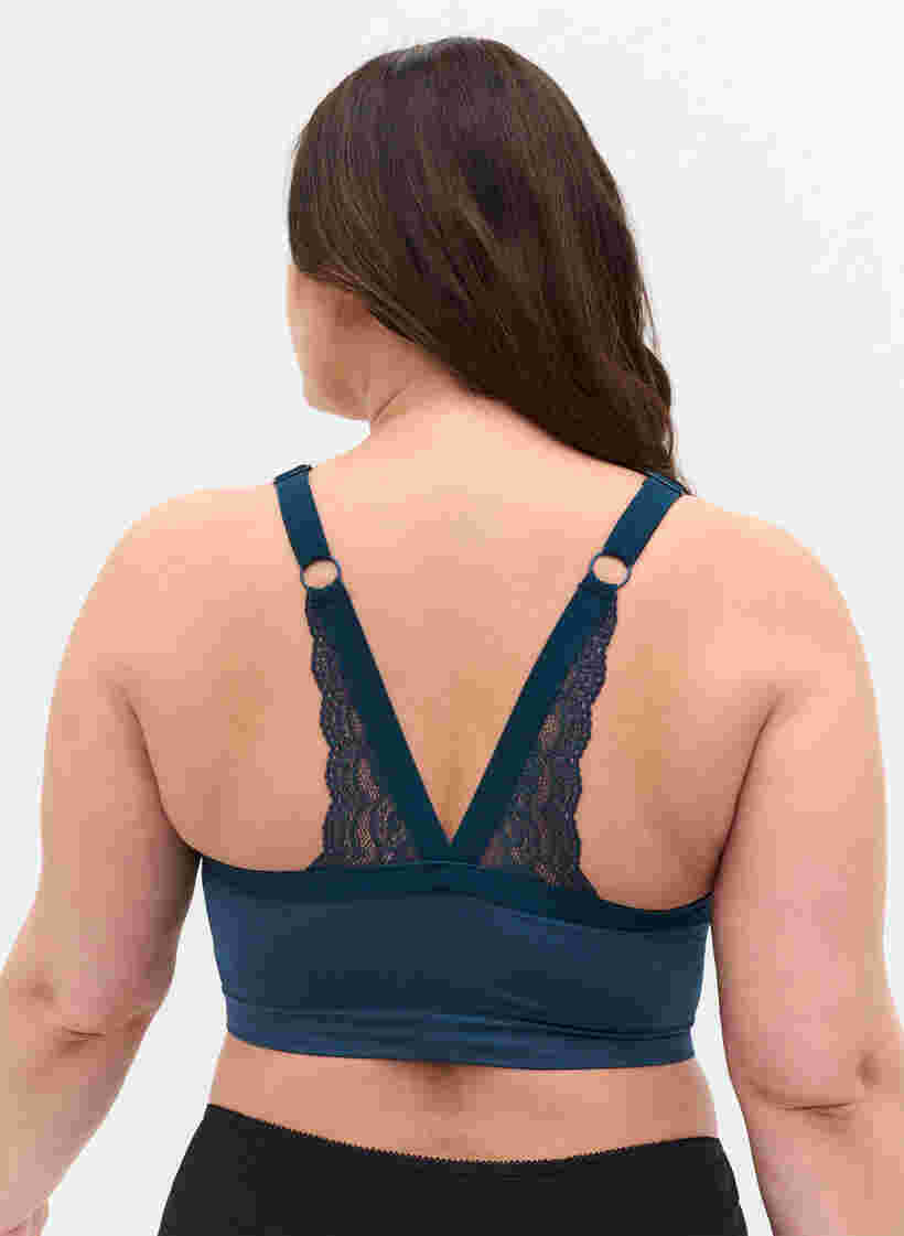 Pehmeät rintaliivit pitsiselällä, Blue Wing Teal, Model image number 1