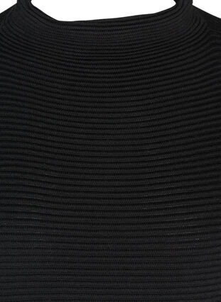 Neulemekko kropatuilla hihoilla, Black, Packshot image number 2