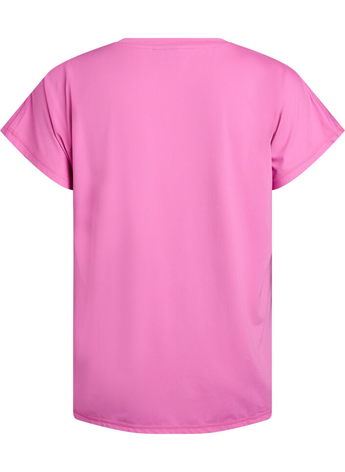 L&ouml;ys&auml; treenipaita v-kaula-aukolla, Vaaleanpunainen, Packshot image number 1