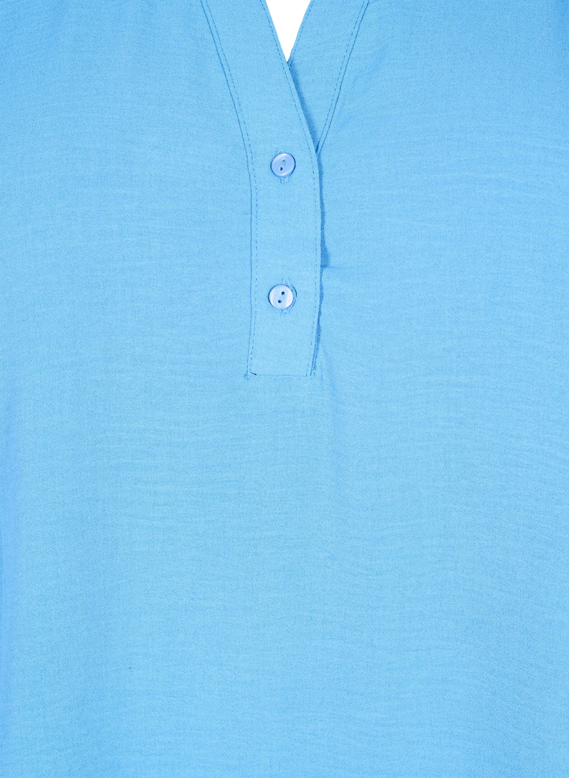 Zizzi Pitk&auml;hihainen paitapusero, jossa on V-p&auml;&auml;ntie, Riverside, Packshot image number 2