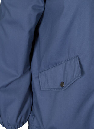 Lyhyt takki hupulla ja taskuilla, Blue Indigo, Packshot image number 3