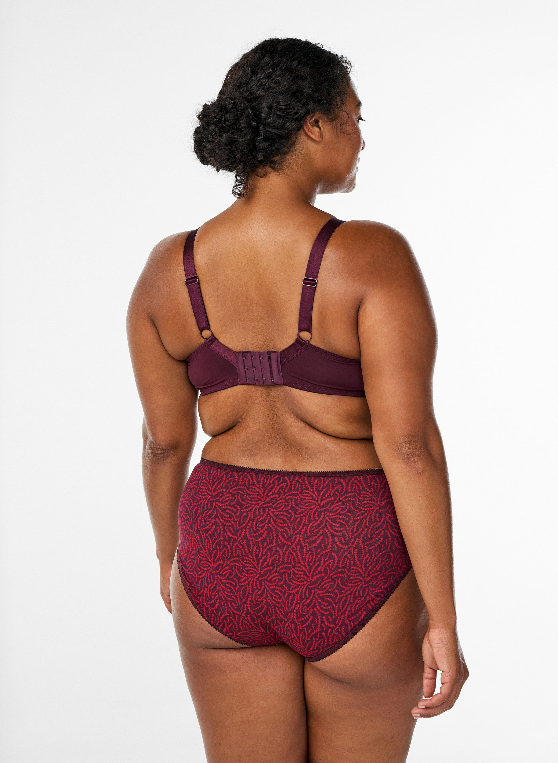 ZizziTopatut pitsirintaliivit kaaritukien kera, Punainen, Model image number 2