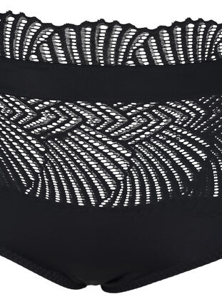 Todella korkeavyötäröiset alushousut pitsillä, Black, Packshot image number 2