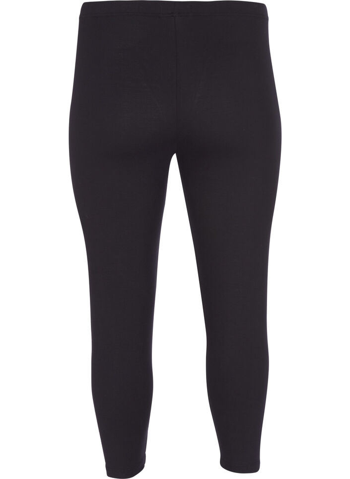 3/4-pituiset viskoosileggingsit, Musta, Packshot image number 1