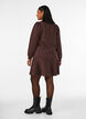 Swetarimekko r&ouml;yhel&ouml;kerroksilla ja A-linjaisella mallilla, Ruskea, Model image number 2