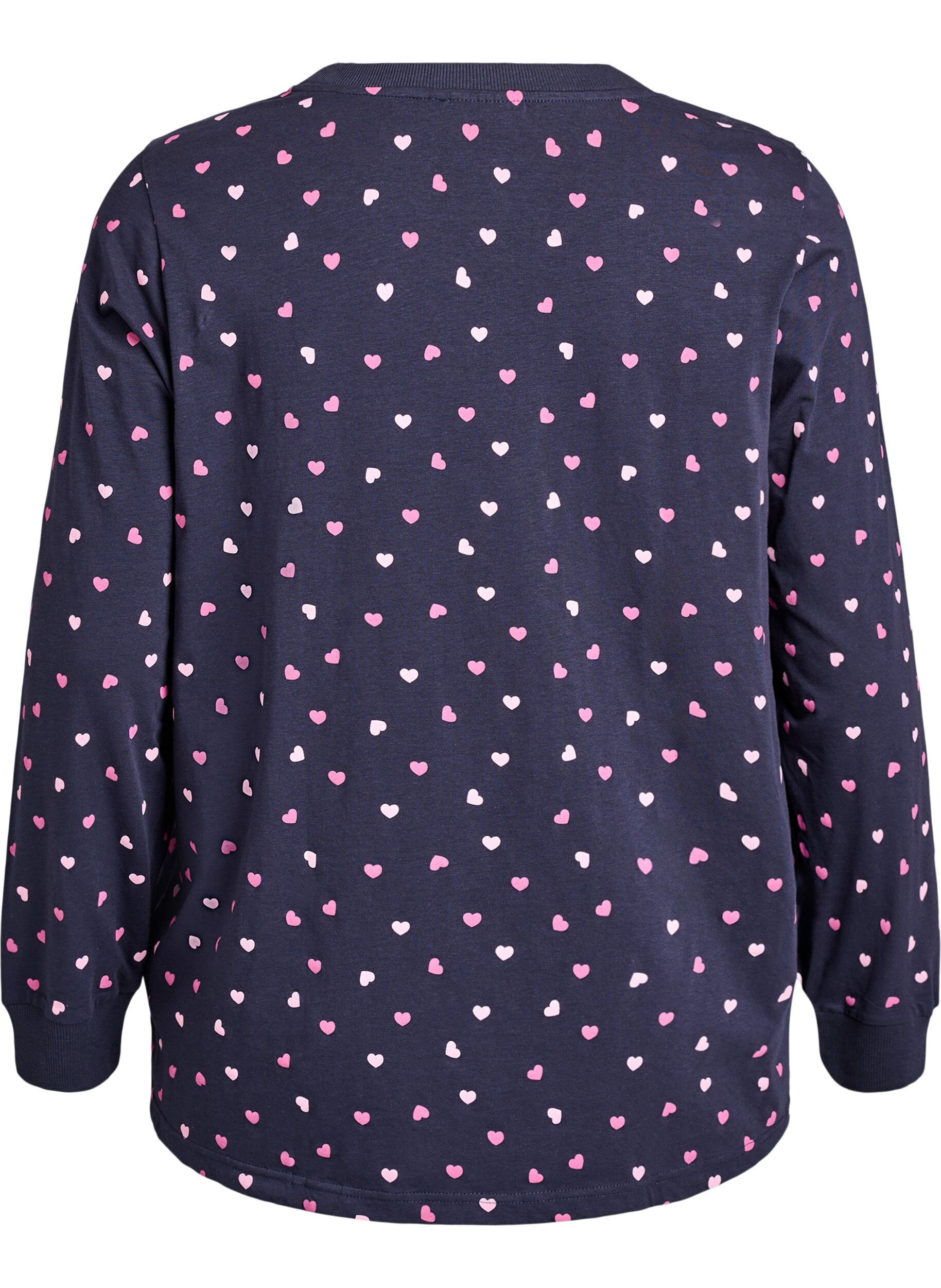 Zizzi Painettu y&ouml;paita, Sininen, Packshot image number 1