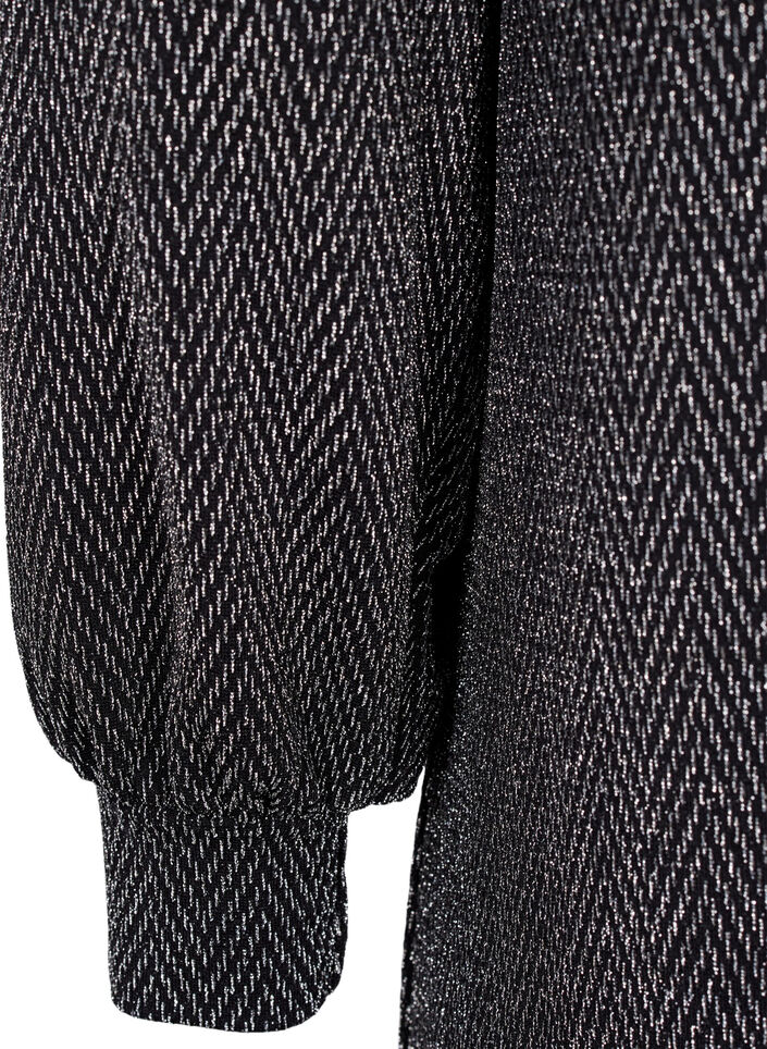 Mekko siksak-kuviolla ja kimalteella, Silver ZigZagShimmer, Packshot image number 3