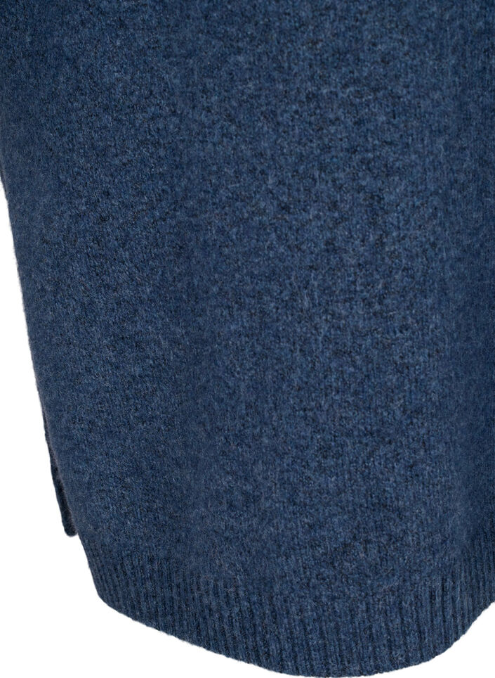 Pitkä neulottu pusero pitkillä hihoilla, Bering Sea Mel., Packshot image number 3