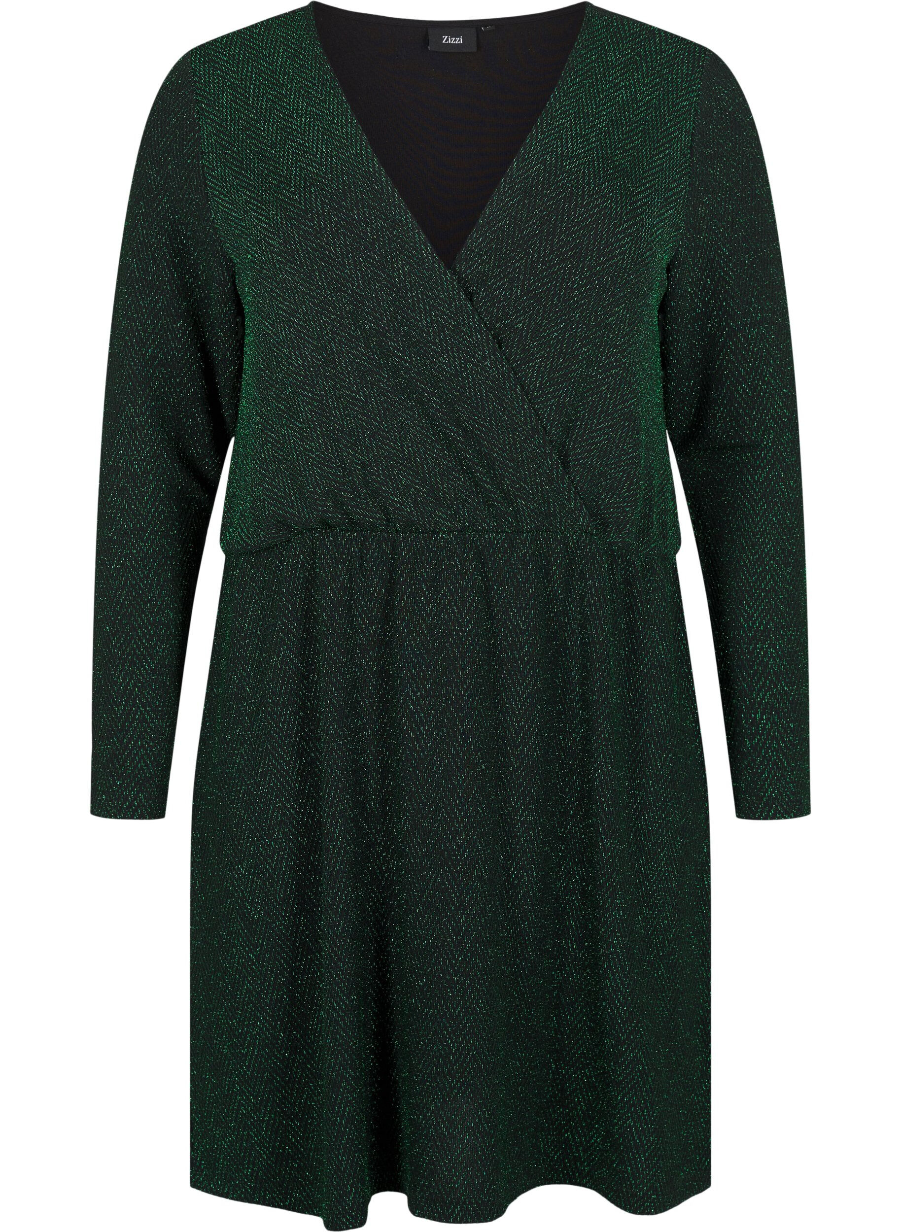 Zizzi Kimaltava mekko siksak-kuviolla, Scarab ZigZagShimmer, Packshot image number 0