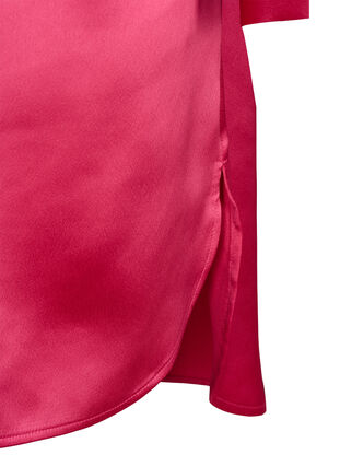 Pitkä kiiltävä mekko halkioilla, Pink Flambé, Packshot image number 3