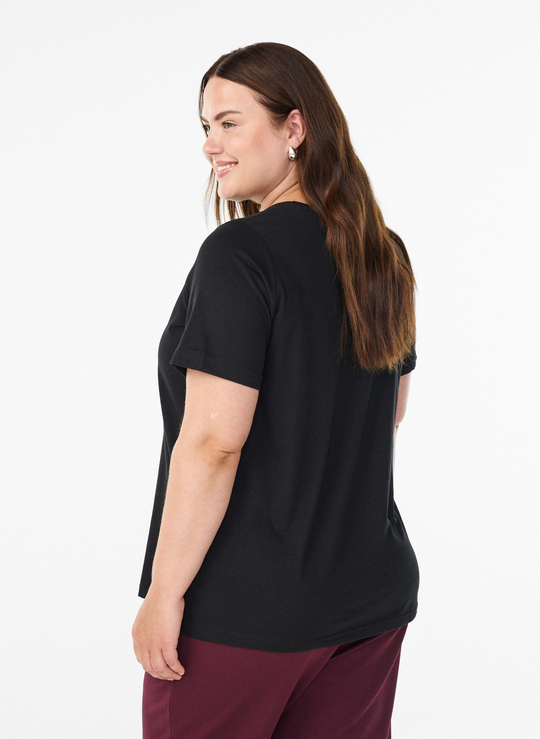 ZizziT-paita printill&auml;, Musta, Model image number 2