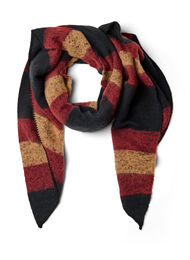 Pehmeä huivi kuviolla ja lämpimillä väreillä, Punainen