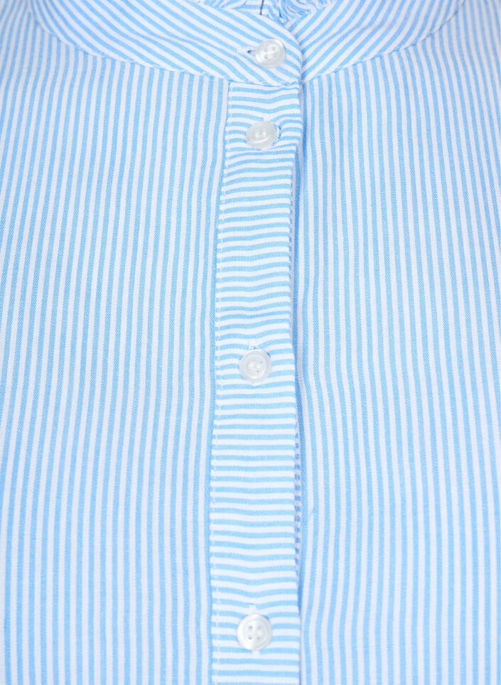 Paitapusero, jota koristavat röyhelökaulus ja virkattu nauha, Marina W. Stripe, Packshot image number 2