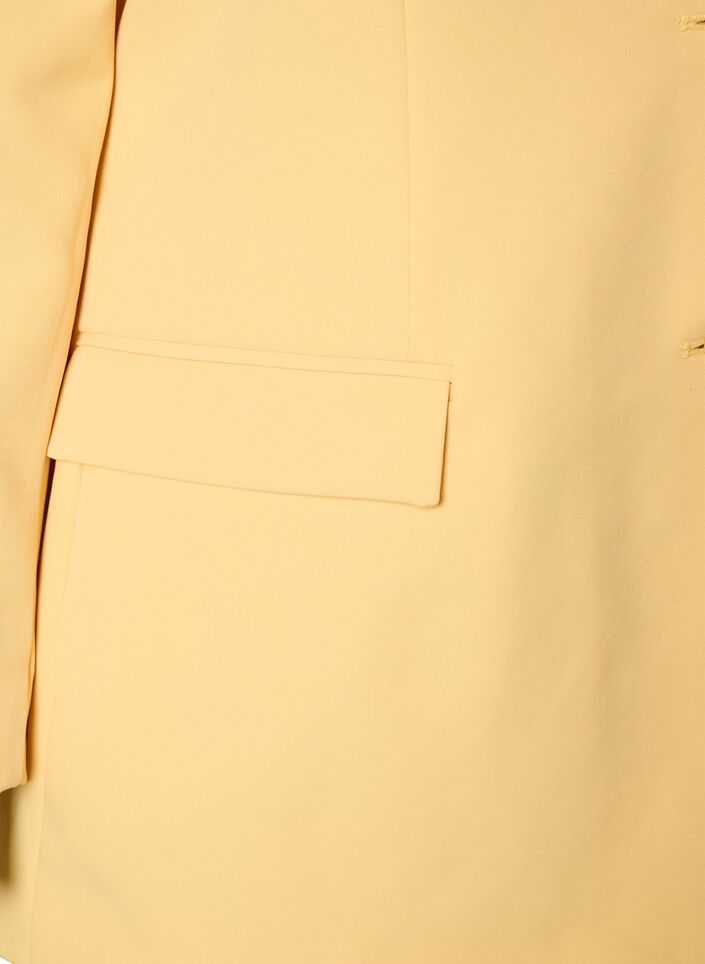 Klassinen bleiseri napillisella kiinnityksell&auml;, Keltainen, Packshot image number 3