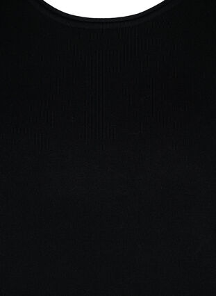 Viskoosinen neulepusero sifonkihihoilla, Black, Packshot image number 2