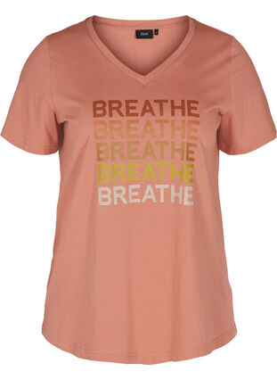 T-paita printillä, Canyon Rose BREATHE , Packshot image number 0