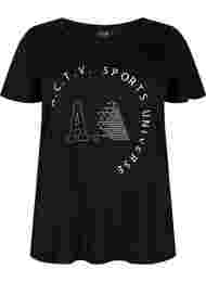 T-paita printillä treeniin , Black A.C.T.V