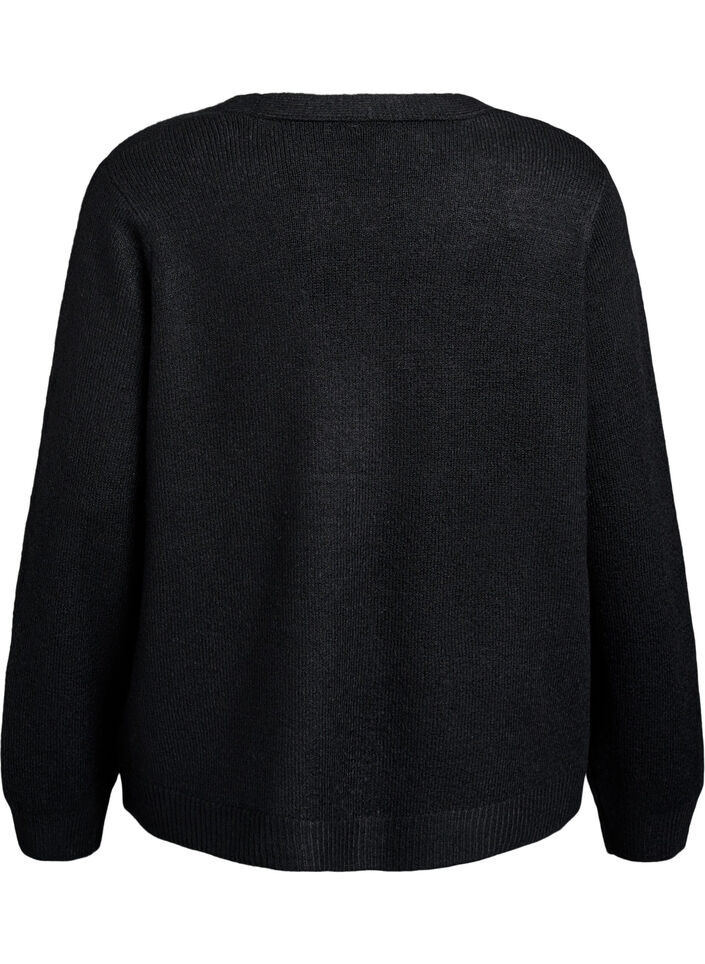 Neulekorttilla helminapeilla, Musta, Packshot image number 1