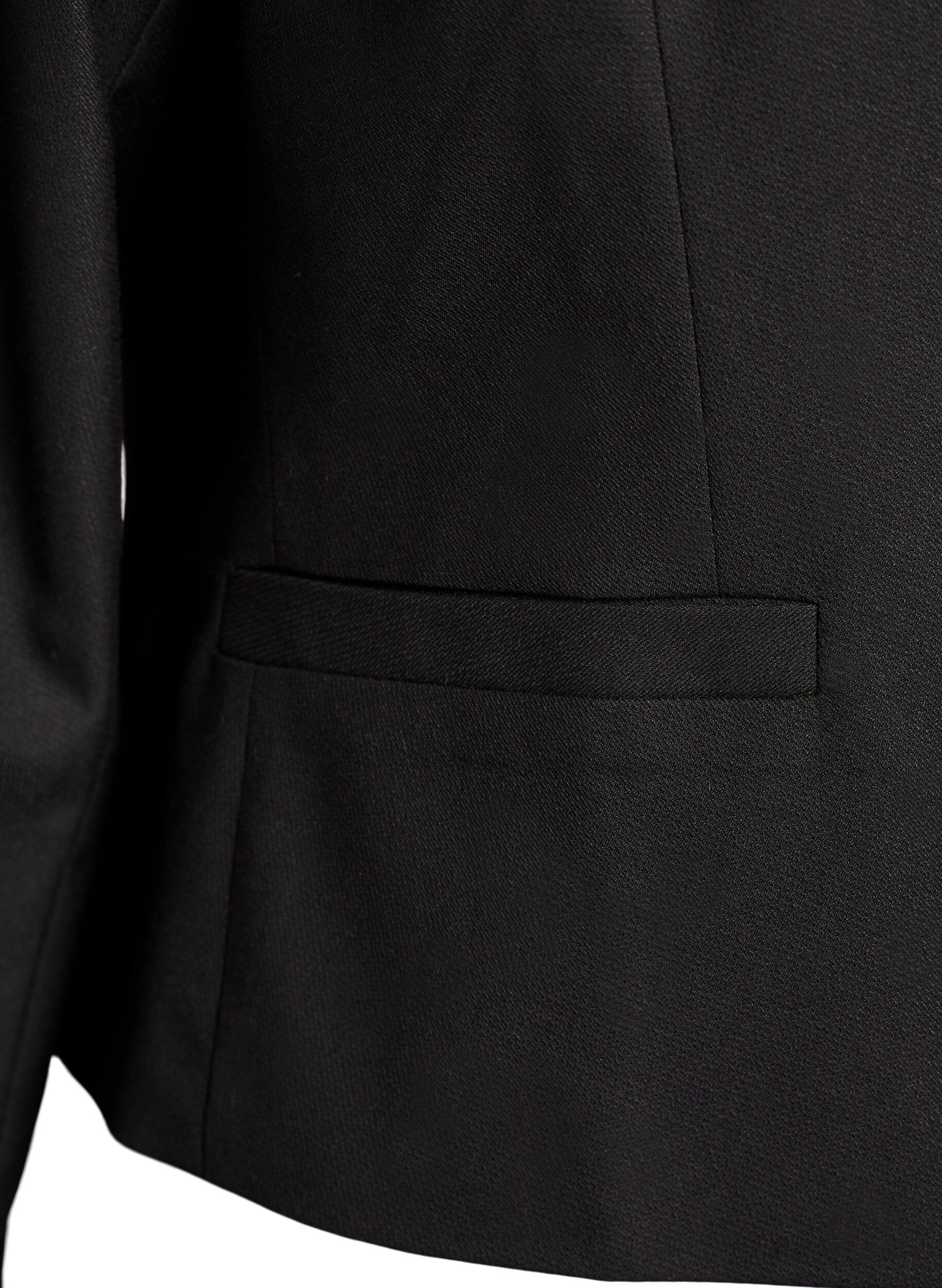 Zizzi Lyhyt takki kultaisilla napeilla, Musta, Packshot image number 3