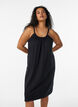Midipituinen olkainmekko luomupuuvillaa, Musta, Model image number 0