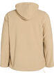Fleece-huppari korkealla kauluksella ja brodeeratulla tekstill&auml;, Beige, Packshot image number 1