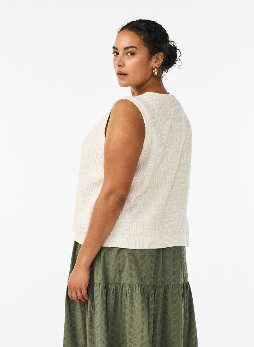 Strukturoitu neuleliivi solmiovy&ouml;ll&auml;, Vanilja, Model image number 2