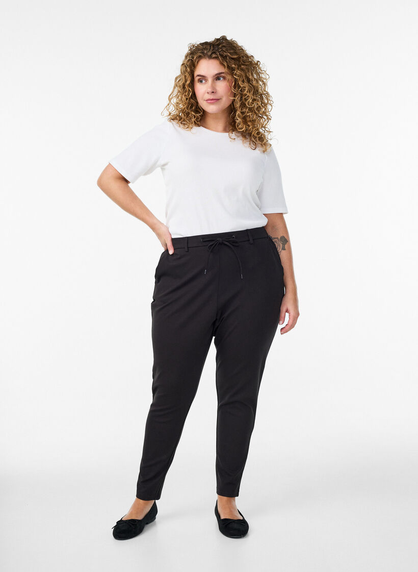 Kropatut Maddison-housut , Musta, Model image number 0