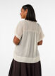 Seersucker -pusero V-p&auml;&auml;ntiell&auml;, Beige, Model image number 2