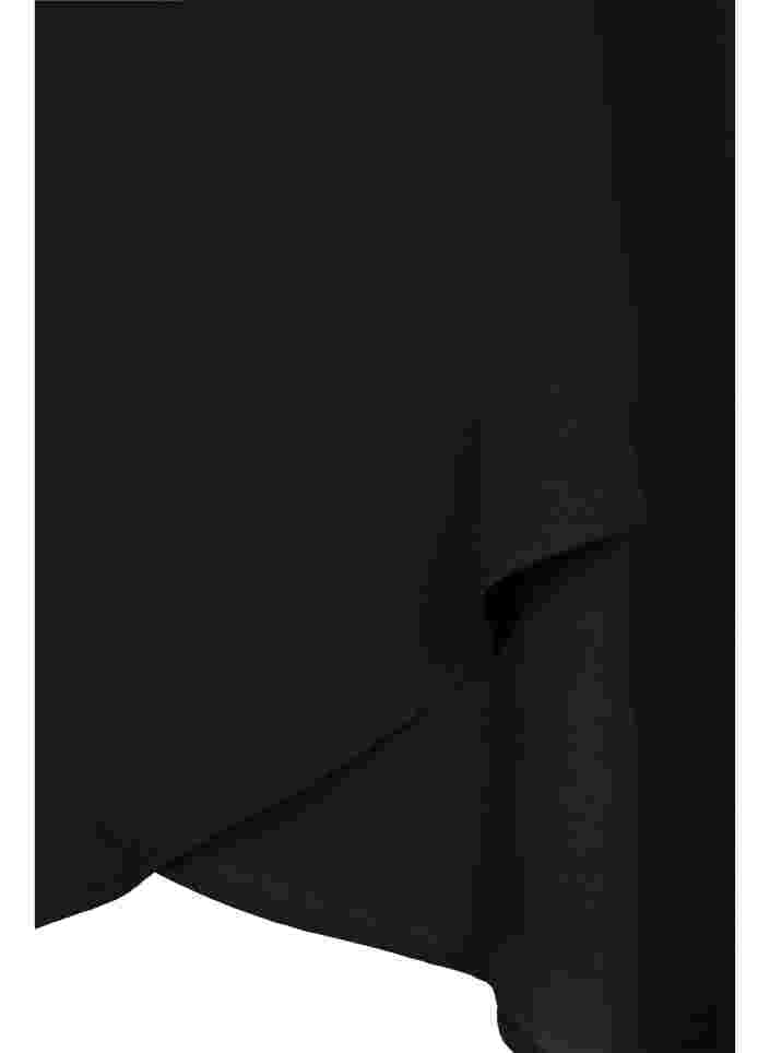 Pusero 3/4-hihoilla ja v-aukolla, Black, Packshot image number 3